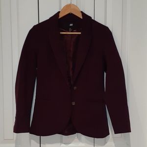 Maroon Ponte Blazer